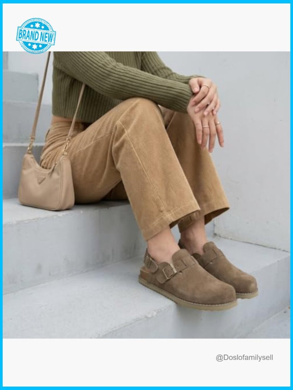 Suede Clog Mules Adjustable Buckle Slip On Comfort Memory Foam Summer Shoes - Picture 2 of 7